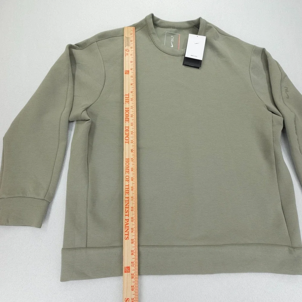 Nike Crewneck Sweatshirt Mens L Light Army/Green 24.7 ImpossiblySoft Dri-Fit NWT